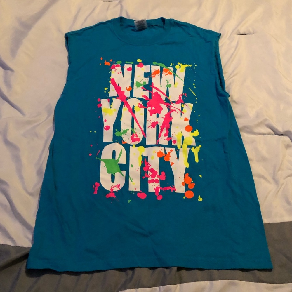 New York City Paint Splatter Muscle Tank